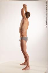 Underwear Man White Standing poses - ALL Muscular Short Brown Standing poses - simple Standard Photoshoot Academic